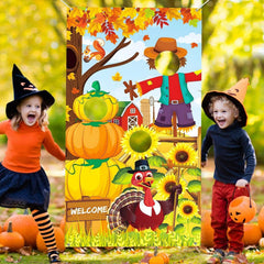 HiParty Thanksgiving Toss Game with 4 Bean Bags, Classic Fall Festival Design
