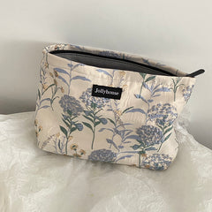 Cotton Floral Makeup Bag Organizer for Women and Babies