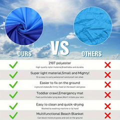 Waterproof Beach Mat - Sandproof Portable Outdoor Blanket