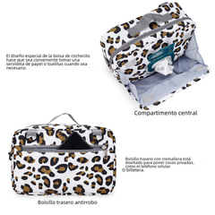 2022 Waterproof Baby Stroller Diaper Bag with Print