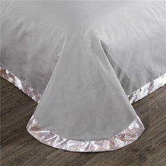 Silk Satin Jacquard 4-Piece Bedding Set with Duvet Cover