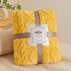 Jacquard Coral Flannel Blanket