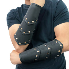 Medieval Three-Layer Rivet Wristband Knight Armguard