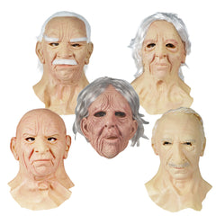 Realistic Old Man Latex Mask for Halloween Party