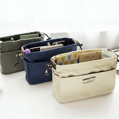 Canvas Purse Organizer with Compartment and Pockets