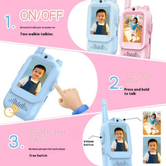 Mini Video Wireless Walkie Talkies for Kids 2-Pack