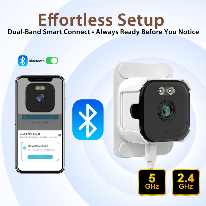 2K WiFi 5G Window Camera Dual-band Black Light Surveillance