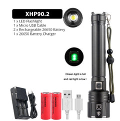 Rechargeable USB Flashlight with Power Display