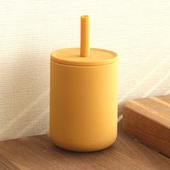 Silicone No-Spill Baby Cup with Straw