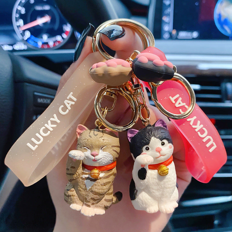 Cute Cartoon Cat Key Rings Pendant Keychain for All