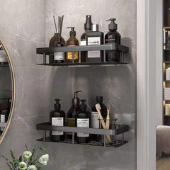 No-Drill Wall-Mounted Bathroom Shelf