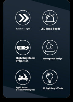 Motorcycle LED Projection Turn Signal Lights