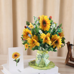 3D Stereoscopic Greeting Cards Creative Bouquet