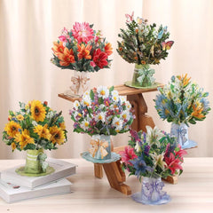 3D Stereoscopic Greeting Cards Creative Bouquet