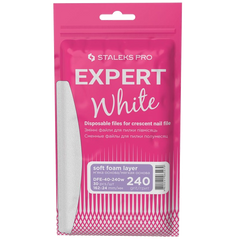 DISPOSABLE FILES CRESCENT NAIL FILE (SOFT BASE) EXPERT 40 (30 PCS) DFE-40 W- STALEKS™