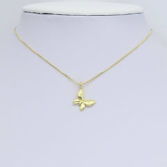 Gold Butterfly Charm Pendant, Sku#Y980
