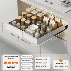Punch-free Retractable Cabinet Pull-out Rack