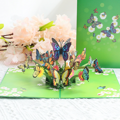 Pop-up Card With Colorful Butterflies