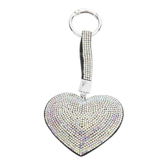 Bling Heart Bag Charm Key Chain