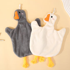 Thick Coral Fleece Double-Sided Kids' Goose Towel
