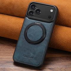 Magnetic Leather Phone Case with Ring Stand