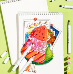 Dual-Tip Quick-Dry Watercolor Brush Pen