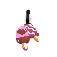 Creative Cartoon Fruit Luggage Tag with Donut Design