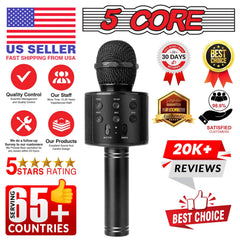 5Core Wireless Karaoke Microphone Bluetooth Mic Portable Handheld Microfonos Inalambricos