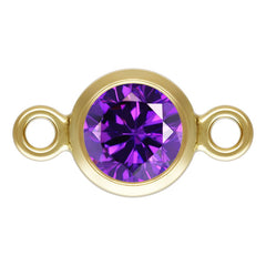 Birthstone Connectors, Gold Filled 14k, 4mm, For Permanent Jewelry