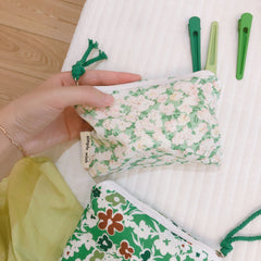 Green Line Women's Cosmetic Bag and Coin Purse Holder