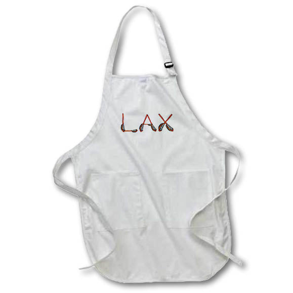 Apron - Funny Cute LAX Crossed Lacrosse Sticks Sports Design Sports and Hobbies