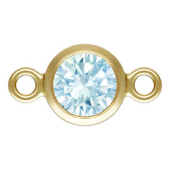 Birthstone Connectors, Gold Filled 14k, 4mm, For Permanent Jewelry
