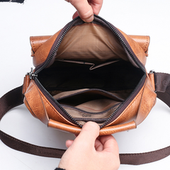 Vintage Men's Shoulder Bag - Large Capacity Casual Tote