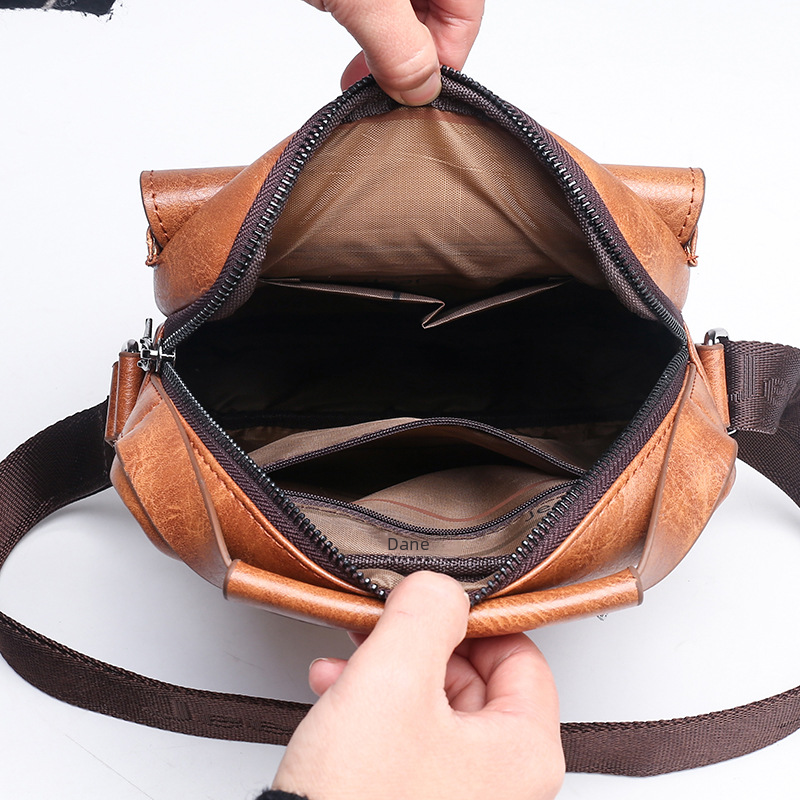 Vintage Men's Shoulder Bag - Large Capacity Casual Tote