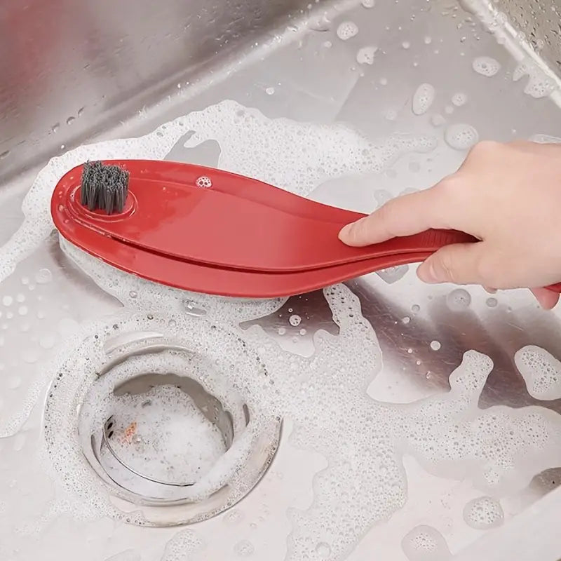 Dual-Sided Fish Shape Kitchen Scrub Sponge Brush