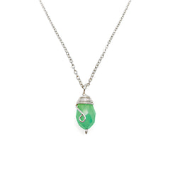 Silver Birthstone necklace