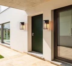 Open Box LNC Modern Black 1-Light Outdoor Wall Lantern Industrial Rectangle Exterior