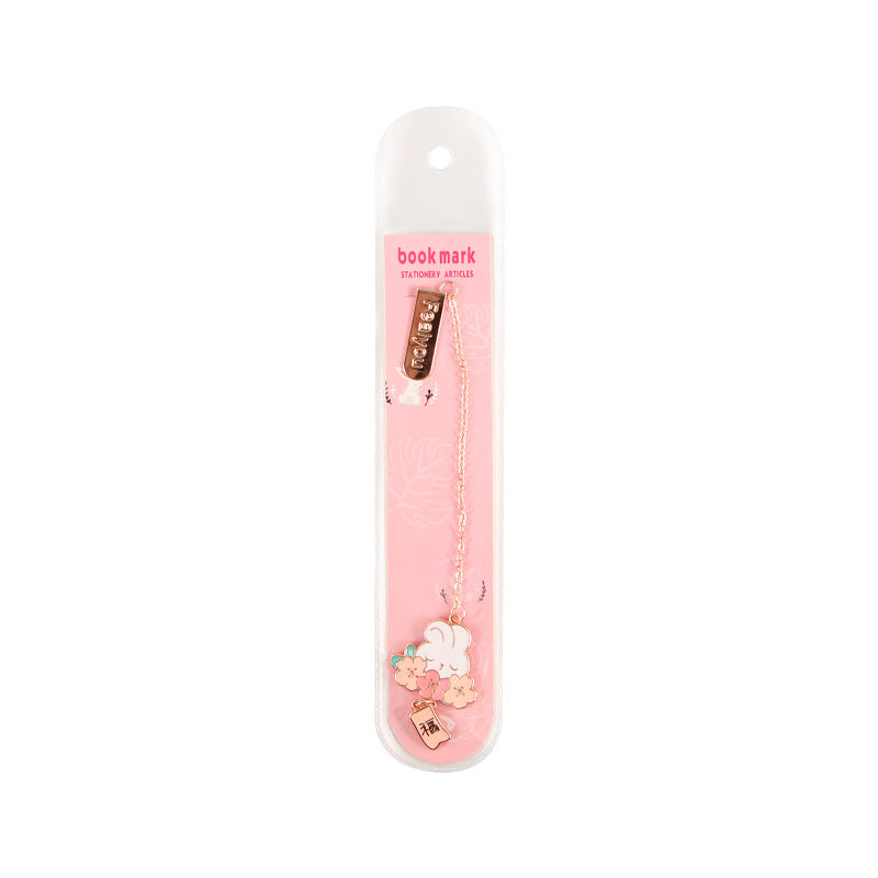 Creative Metal Bookmark Cute Pendant Clip for Students