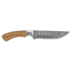 9.5" Fixed Damascus Blade Knife with Leather Sheath