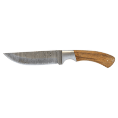 9.5" Fixed Damascus Blade Knife with Leather Sheath
