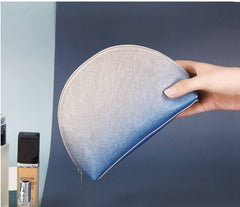 Waterproof Shell Makeup Pouch in Gradient Blue Color