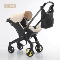 Baby Stroller with Free Bag ,Newborn Stroller,Foldable Stroller Legs,Equipped with Chest Clip,One-Click Contraction Function,Alloy Metal Material,4-Wheel Travel Toddler Stroller