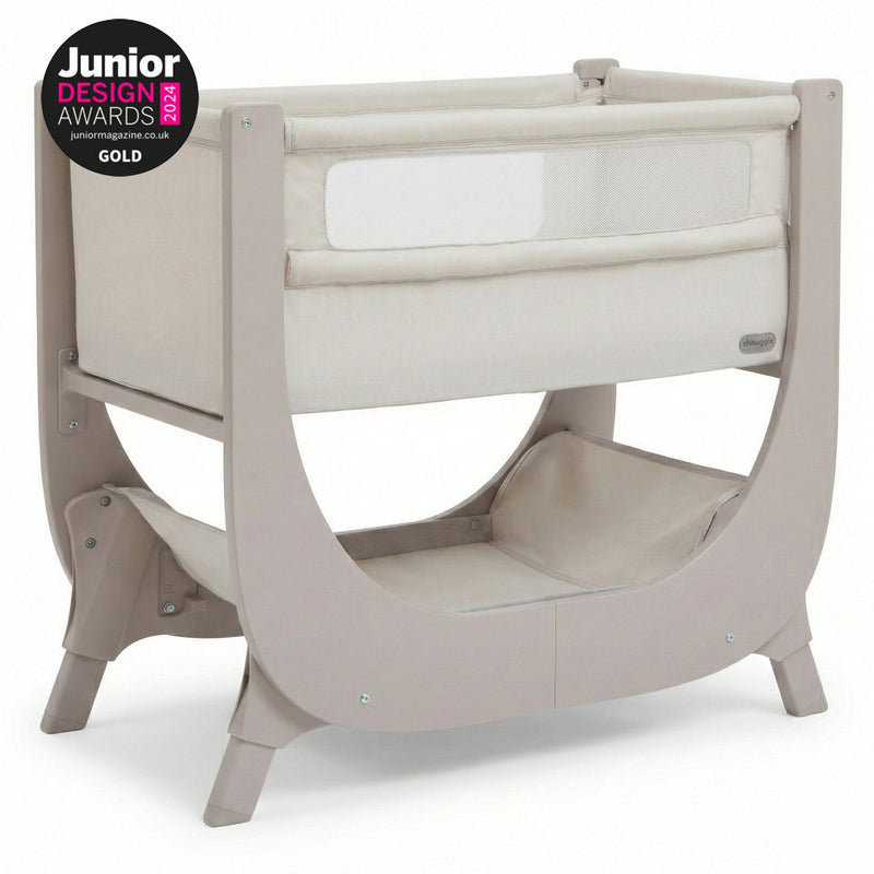 Shnuggle Air Lite Bedside Bassinet | Infant Crib | Height Adjustable Baby Bed with Mattress
