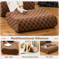 Bean Bag Chair with Ottoman and High Elasticity Sponge