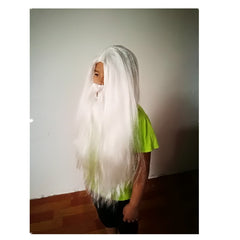 Christmas Santa Beard Wig and Halloween Costume Set