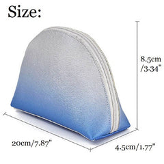 Waterproof Shell Makeup Pouch in Gradient Blue Color