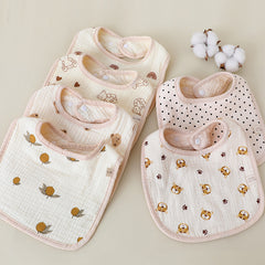 6-Layer Cotton Bib for Babies with U-Shape Design