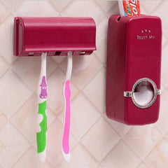 Wall-Mounted Toothpaste Dispenser and Toothbrush Holder