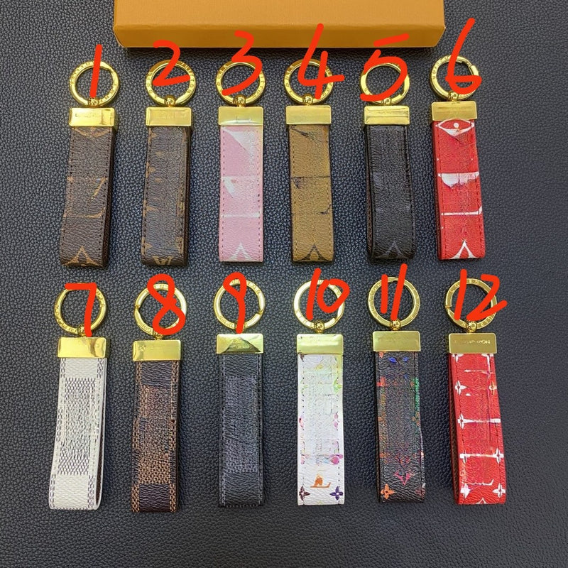 Luxury Leather Keychain Pendant for Fashion Bags