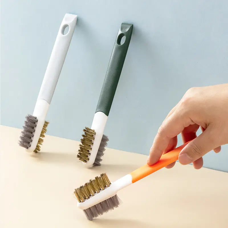 1pc Range Hood Plastic Cleaning Brush and Metal Scrubber